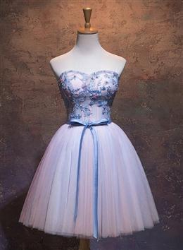 Picture of Cute Pink and Blue Homecoming Dresses, Tulle Short Prom Dresses